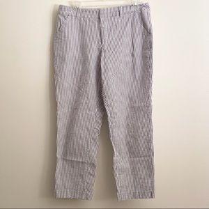 Merona Gray and White Striped Seersucker Pants